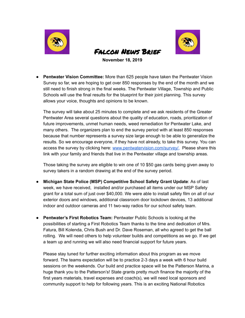 Falcon News Brief - Dr. Scott Karaptian