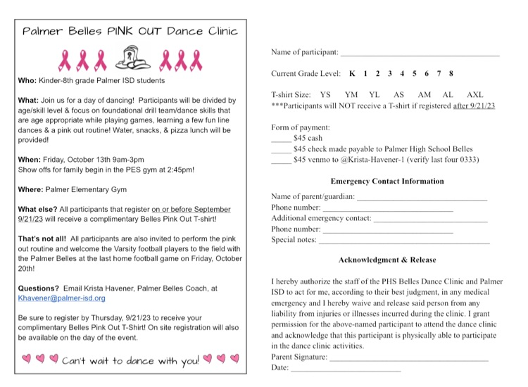 Pink-out dance clinic 