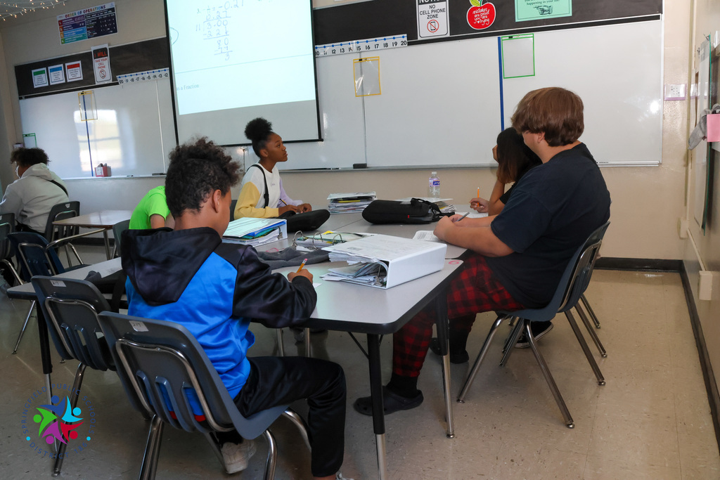 students in classroom at GMS 