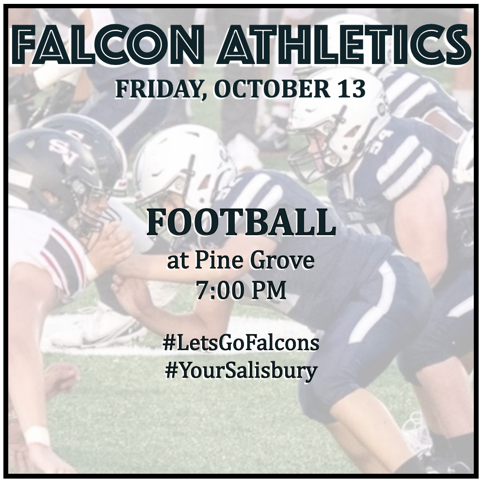 FOOTBALL at Pine Grove: 7:00 PM.