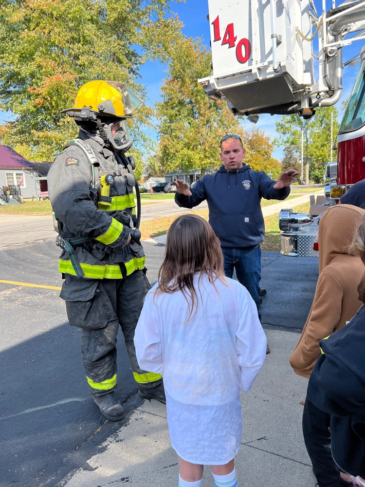 kids and firemen
