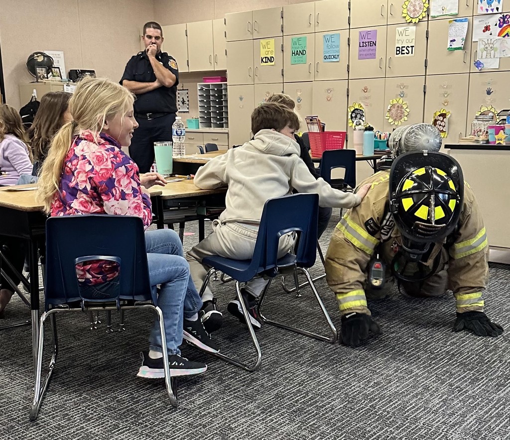 Fire safety lesson at BPS