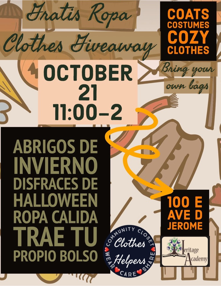 clothes giveaway flyer