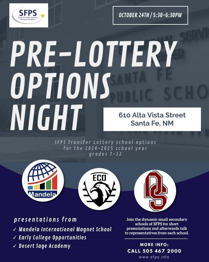 Pre-Lottery Options Night, 10 Alta Vista Street Santa Fe, NM 87505