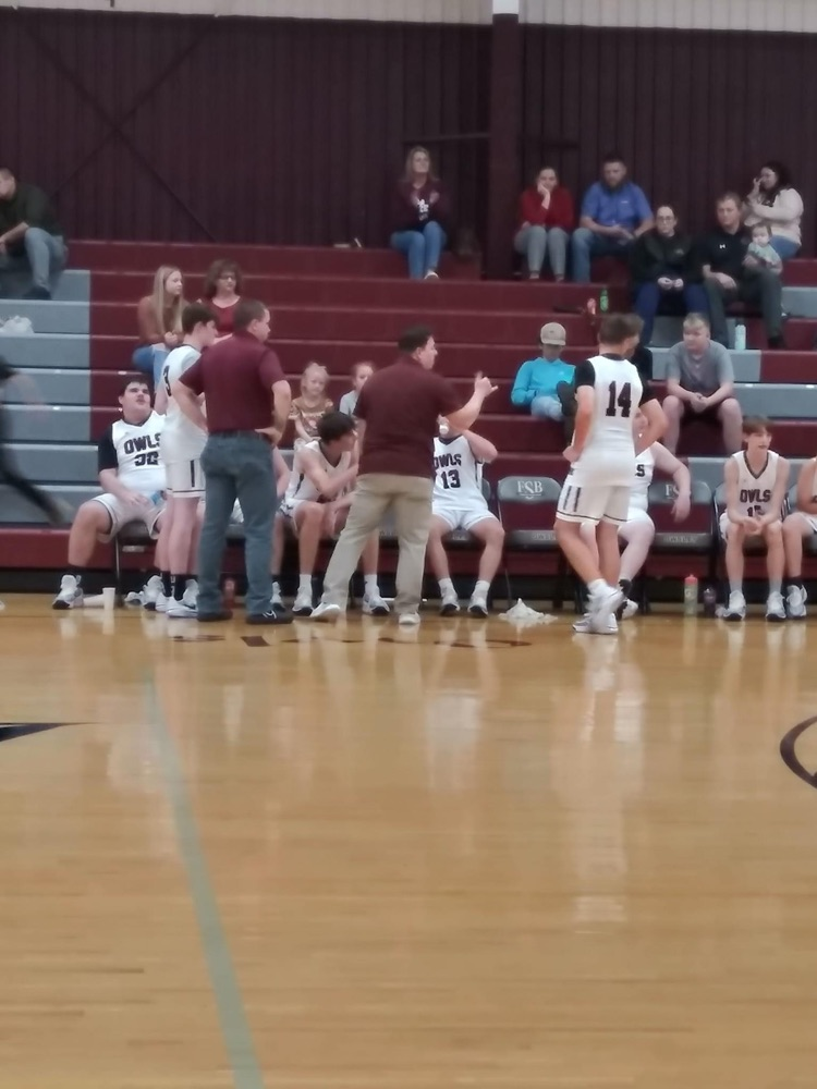 OCMS huddle toward the end of the game