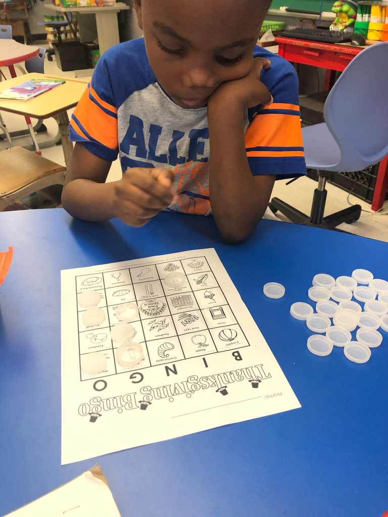 WES student playing bingo