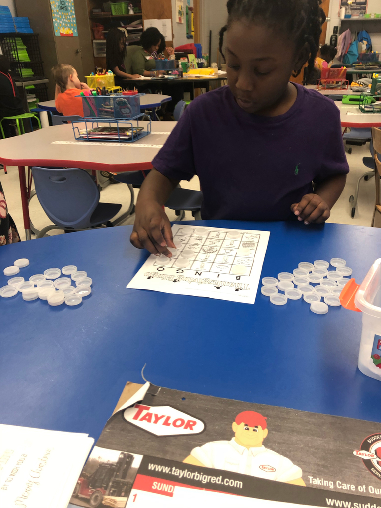 Wes student playing bingo 