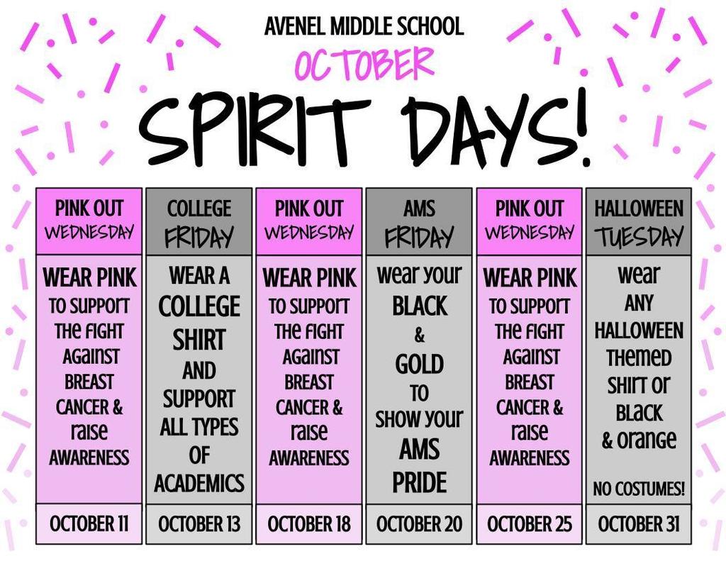 October Spirit Days