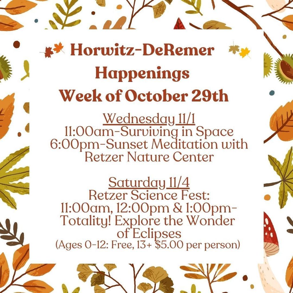 Schedule of the week