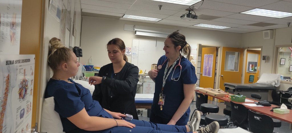 Medical Assisting Instructor with students