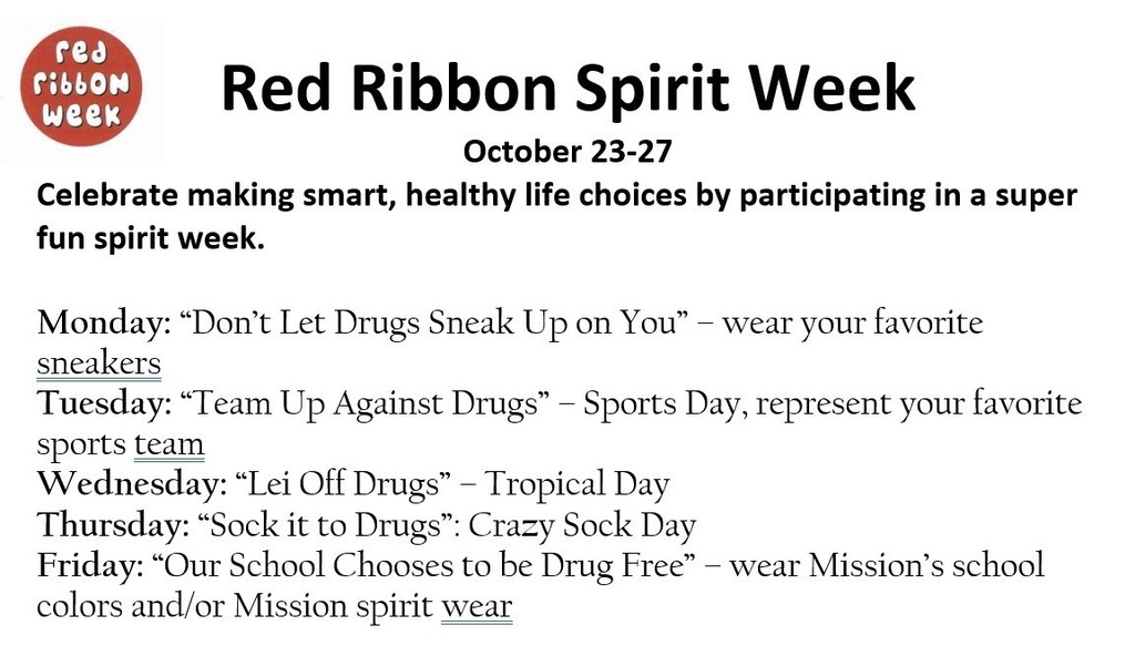 Red Ribbon Spirit Week