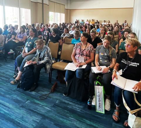 view of attendees at conference