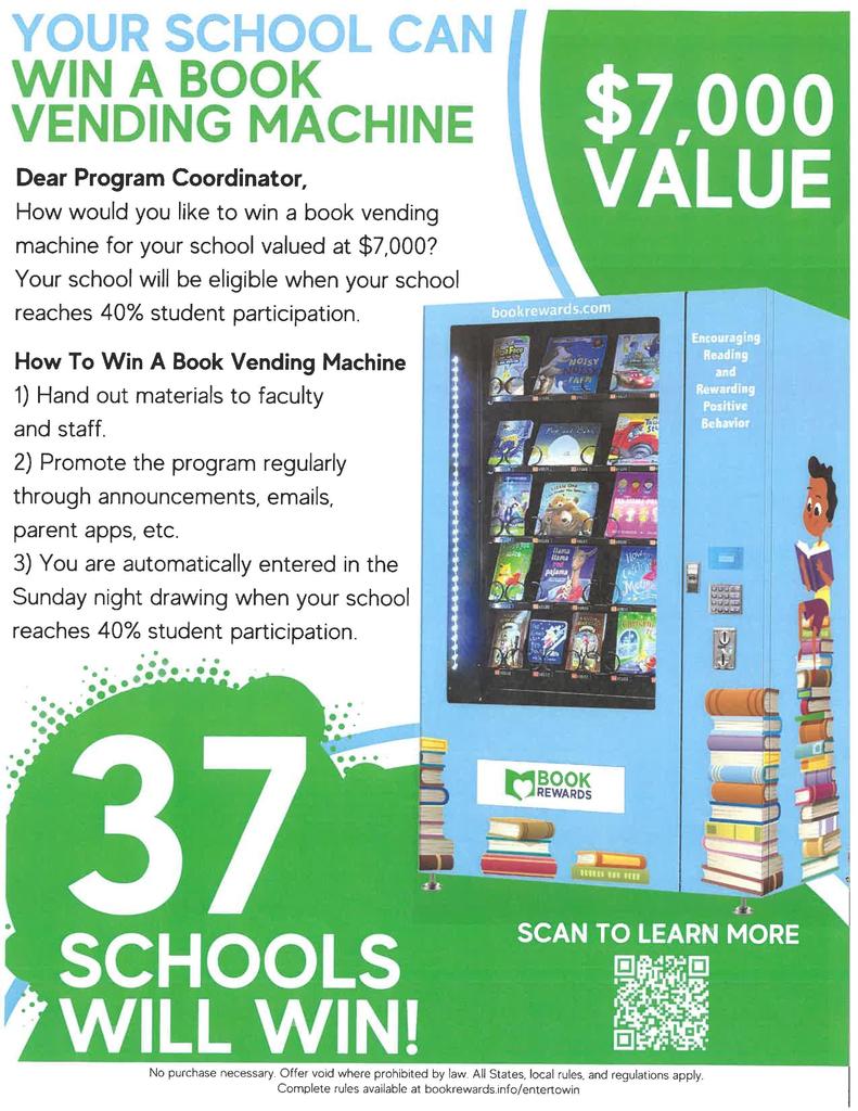Help us win a book vending machine!
