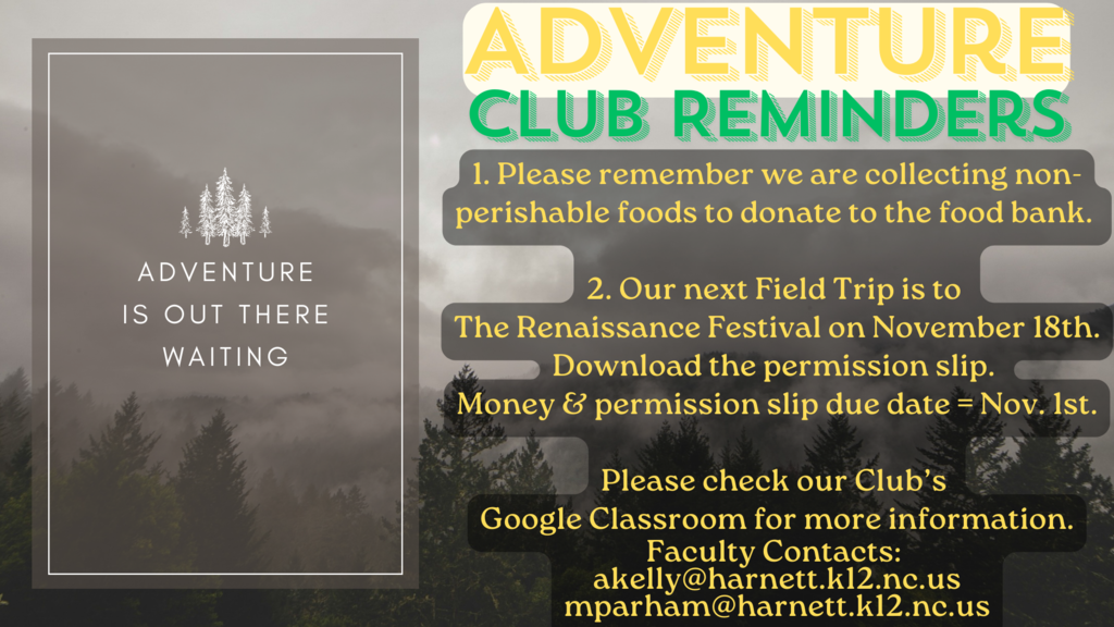 Adventure Club Reminders