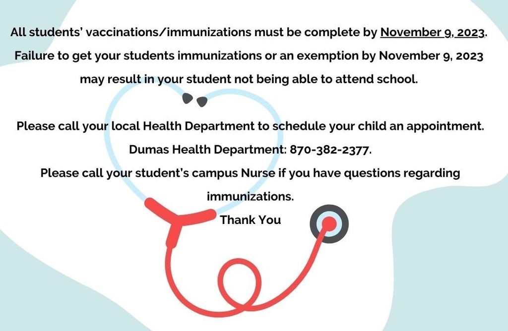 note for immunizations