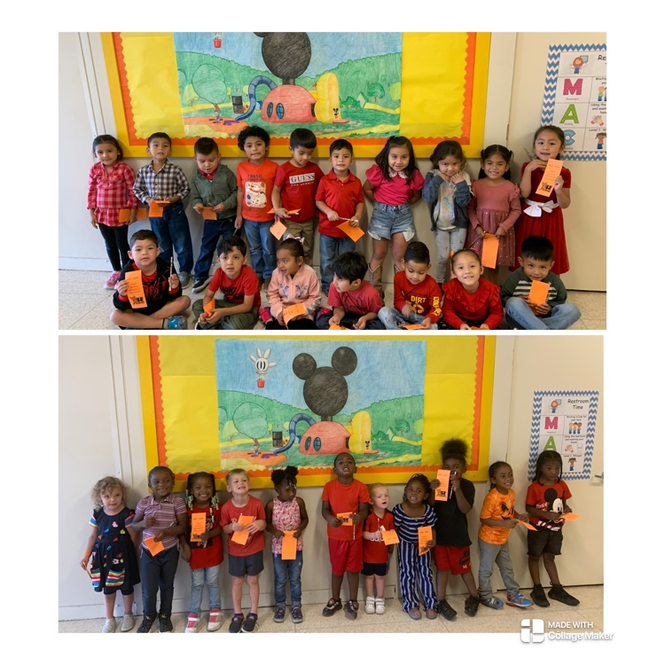 children holding award