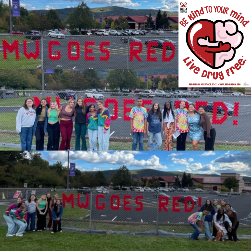 SADD students with Go Red Message