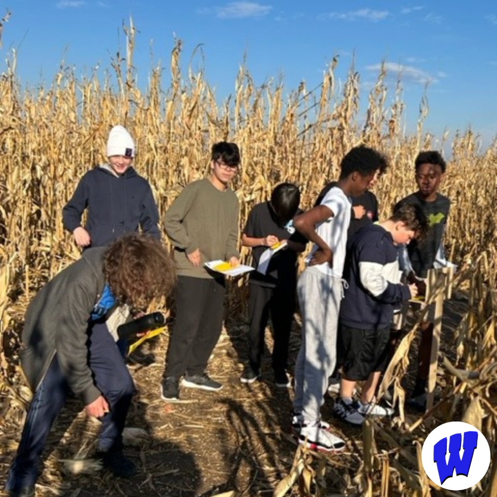 Whittier 8th grade PE students visit the Heartland Country Corn Maze for their first quarter field trip.