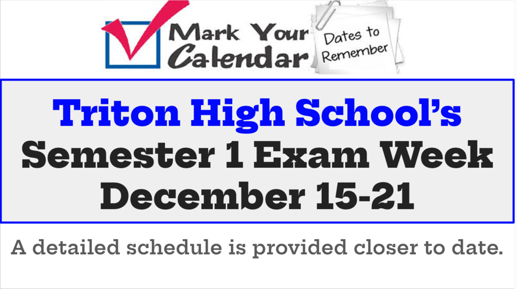 Fall Exam Dates