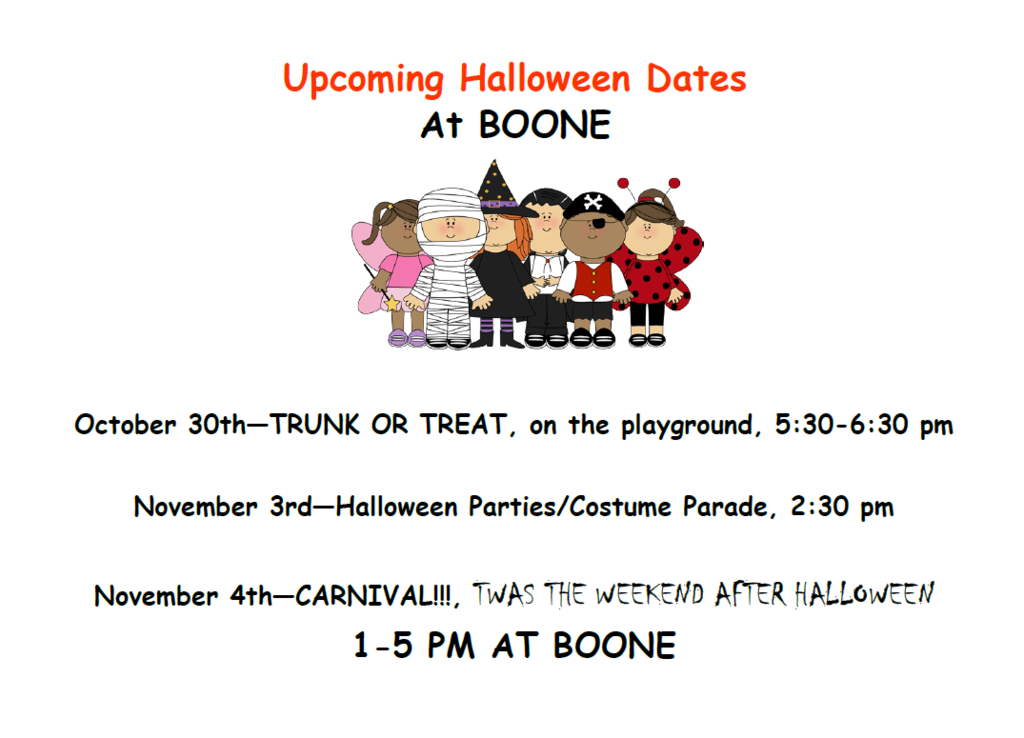 Halloween Events at Boone