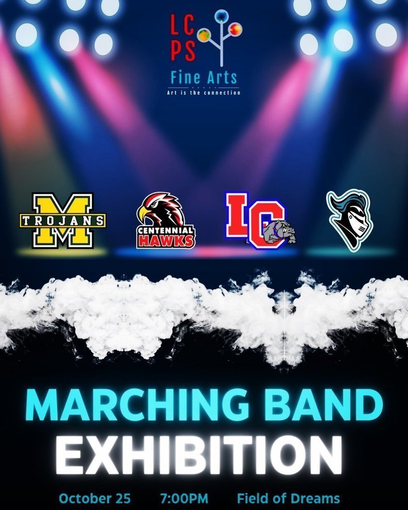 Please join us for the Las Cruces Public Schools 2023 Marching Band Exhibition on Wednesday, October 25th 7:00pm at the LCPS Field of Dreams. The event is free and open to the public and will feature the field show performances of our four comprehensive high schools as well as recognition of seniors of the class of 2024. Centennial High School Band Las Cruces High School Band Mayfield High School Band Royal Knight Regiment - Organ Mountain High School