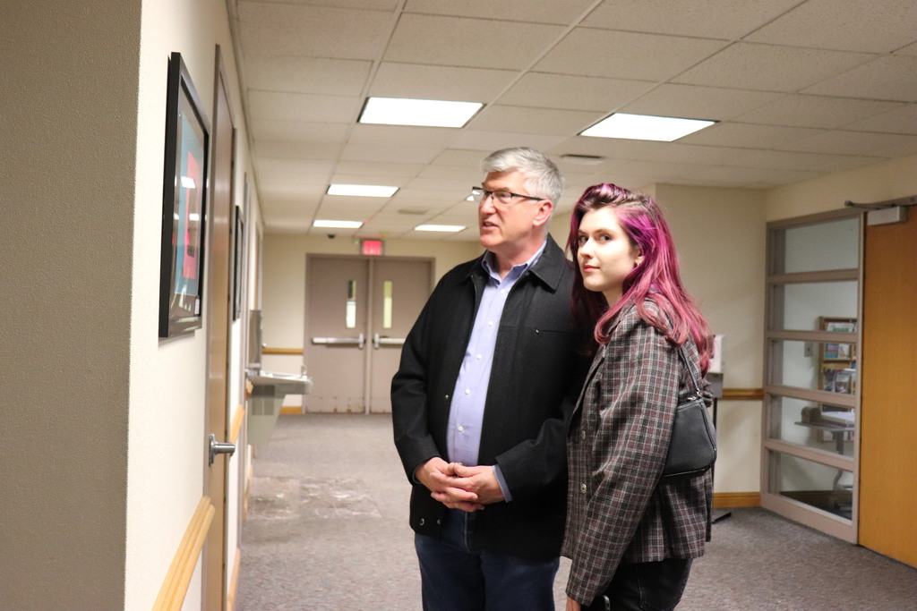 Attendees could tour the exhibit in the admin building before the Board meeting