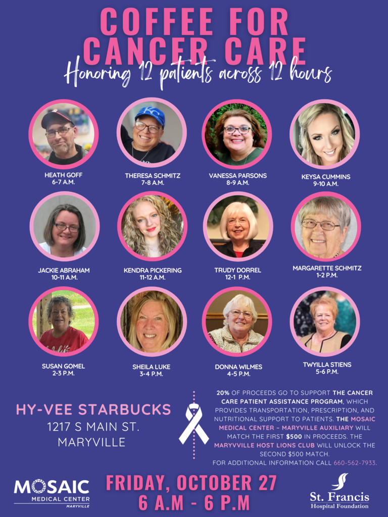 Coffee for Cancer Care Honoring 12 patients across 12 hours