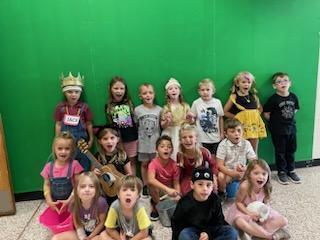 Students celebrate Nursery Rhyme Day.