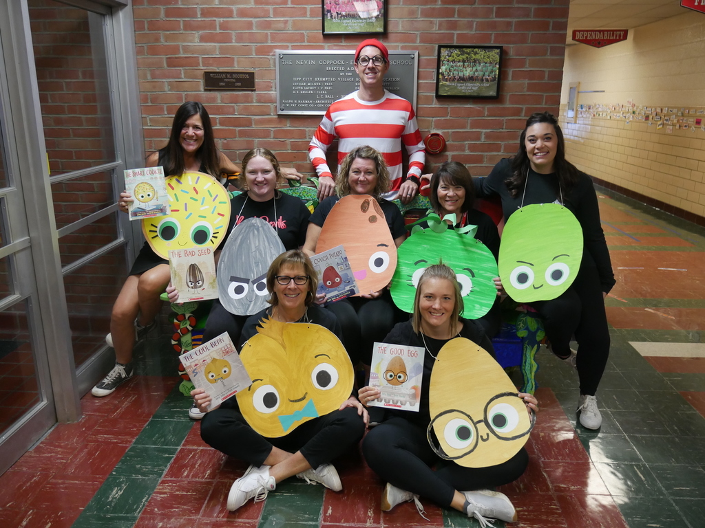 Nevin Coppock staff dressed up for Halloween.