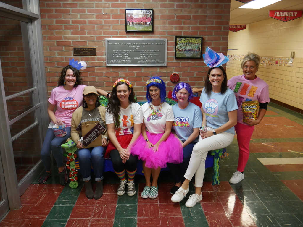 Nevin Coppock staff dressed up for Halloween.
