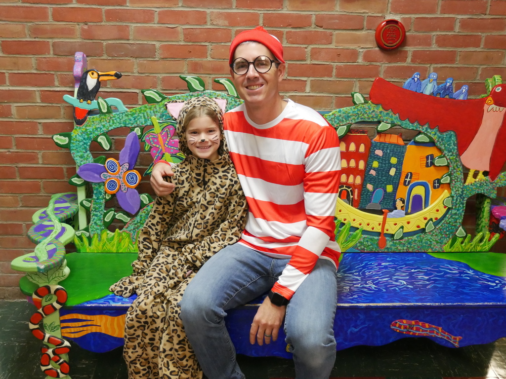 Nevin Coppock staff dressed up for Halloween.