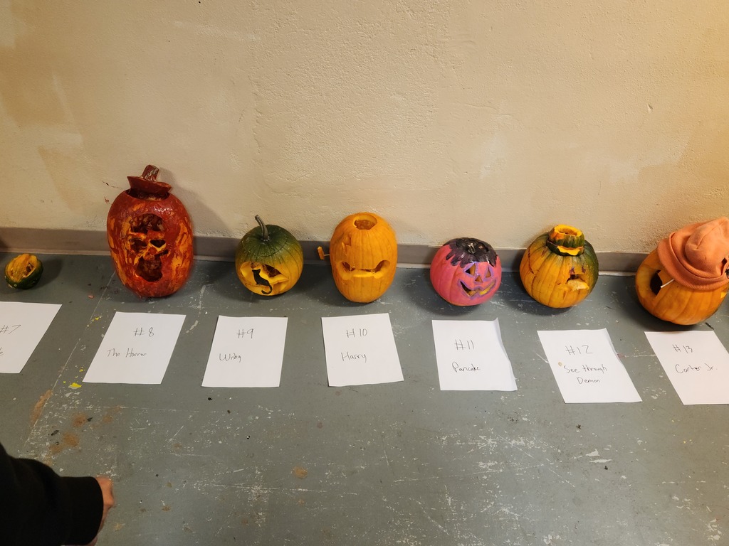 The amazing finished pumpkins!