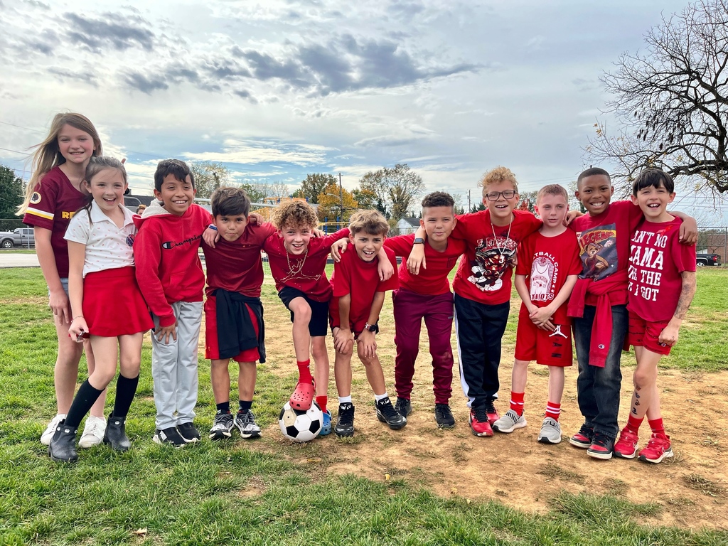 Students dressed in red for Red Ribbon Week