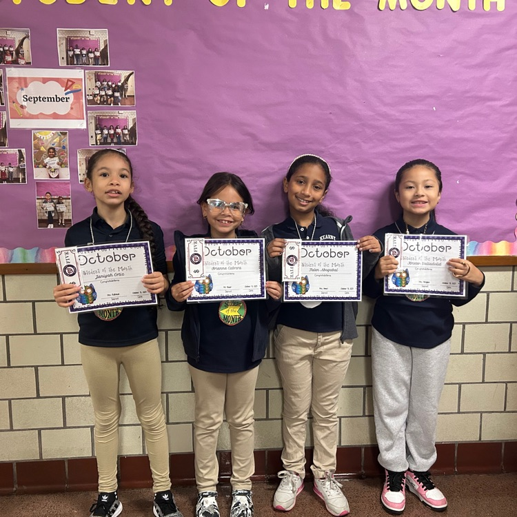 Washington School would like to congratulate our October Student of the Month recipients! Great job! 👏🏽 