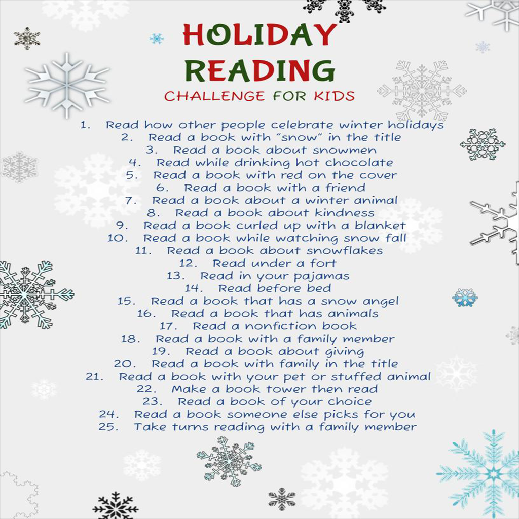 Holiday Reading- Challenge for kids