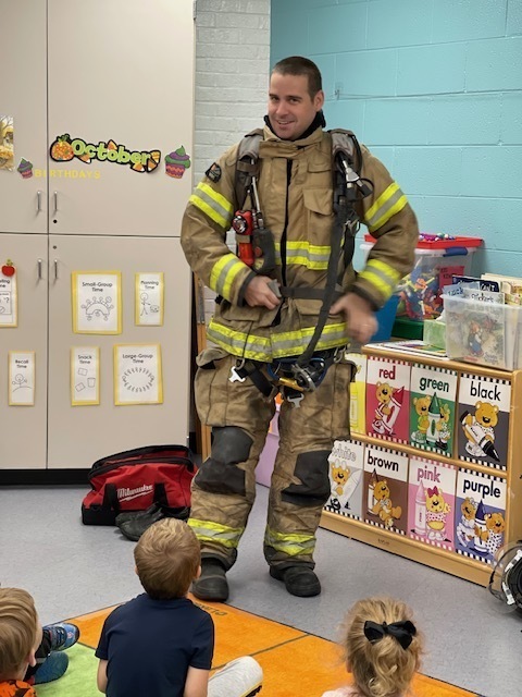 Fireman at preschool