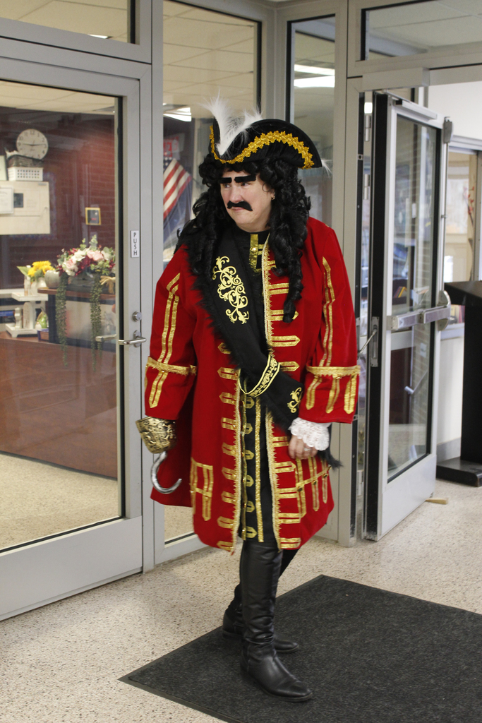 Elementary Principal Julie Mable dressed as Captain Hook