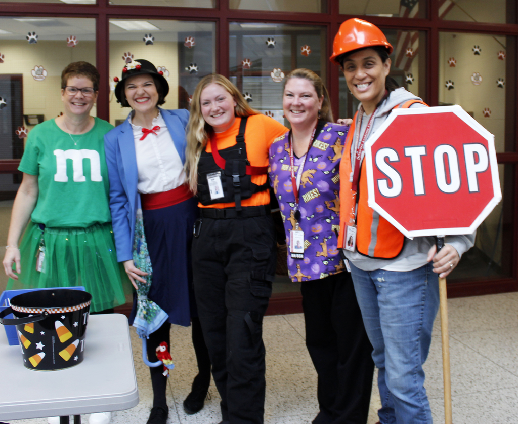 The middle school office and special ed staff and Principal Liddle