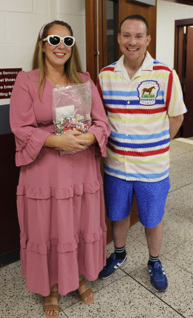 Miss Collison and Mr. West in costume