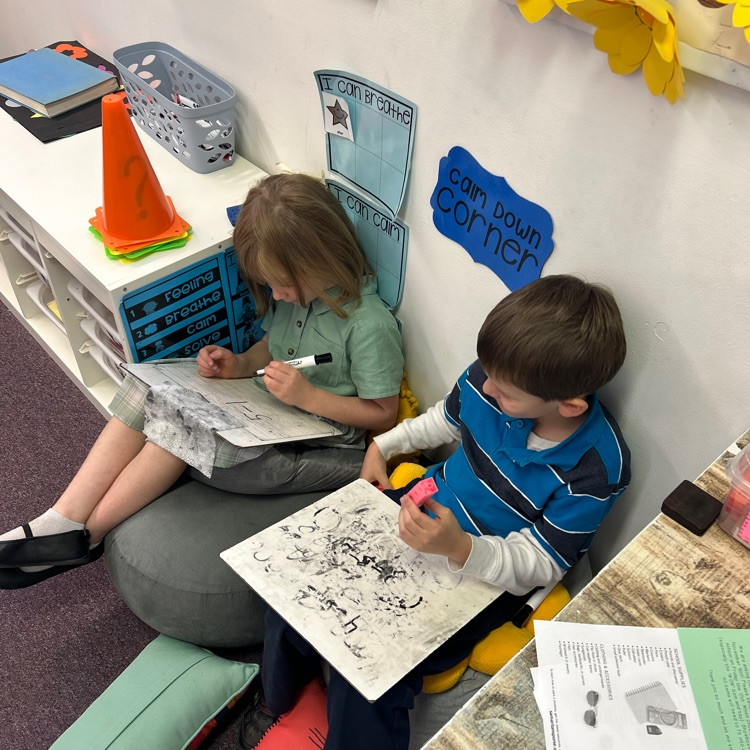 Subtraction stories are lots of fun! We are telling each other subtraction stories and writing the corresponding subtraction sentence in math this afternoon.