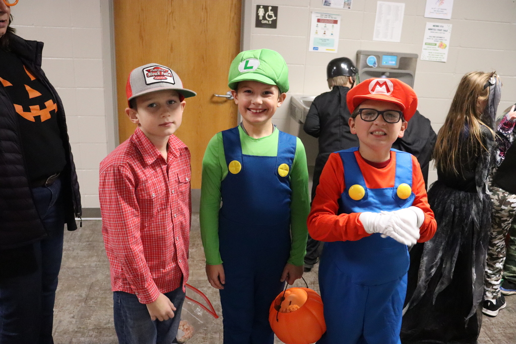Elementary Students dressed up for Halloween