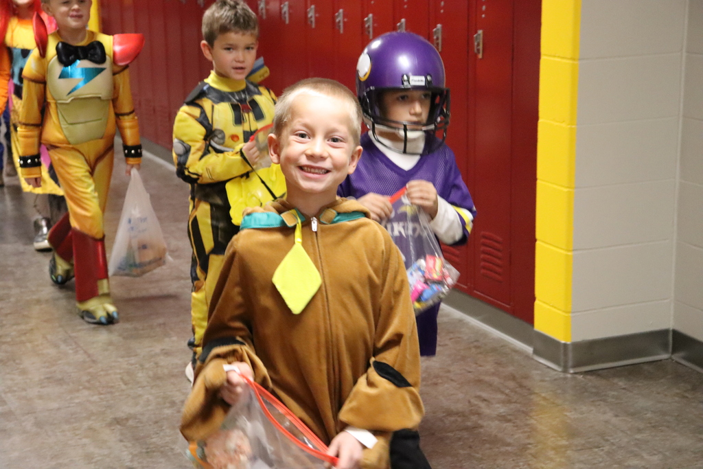 Elementary Students dressed up for Halloween