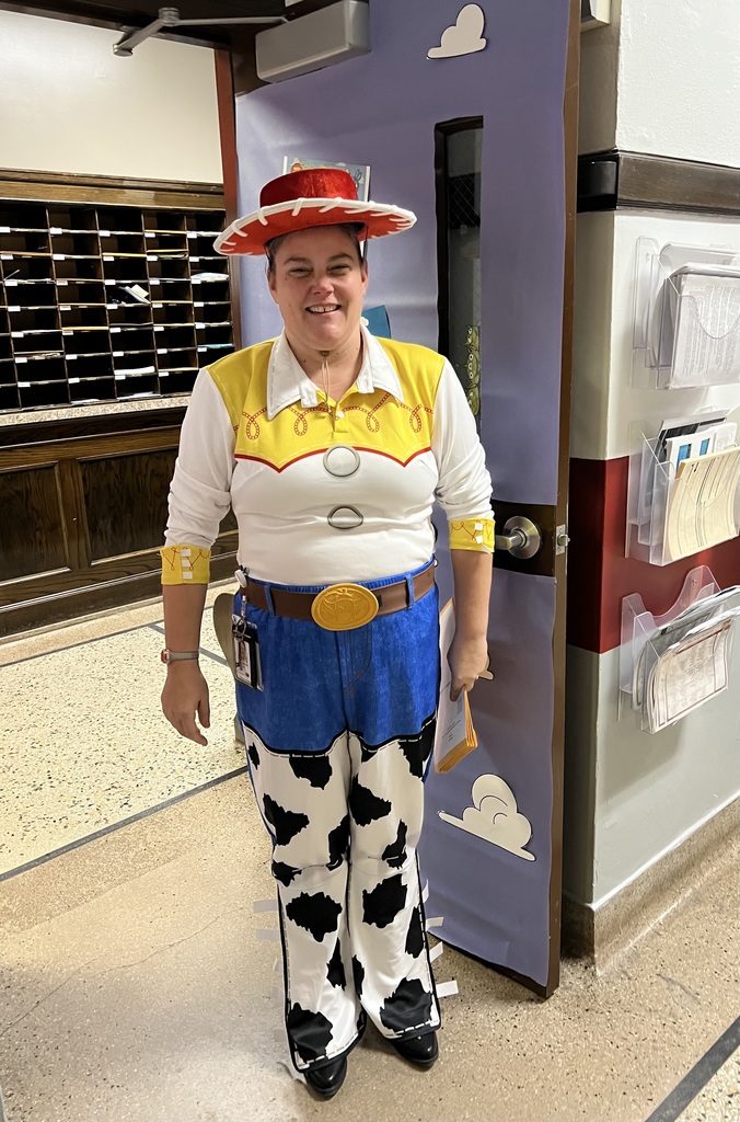 Teacher dressed as Woody