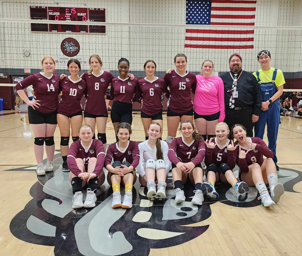 team photo, Coach All and the varsity volleyball team