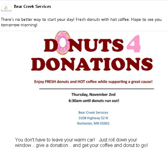 Ad for a free donut