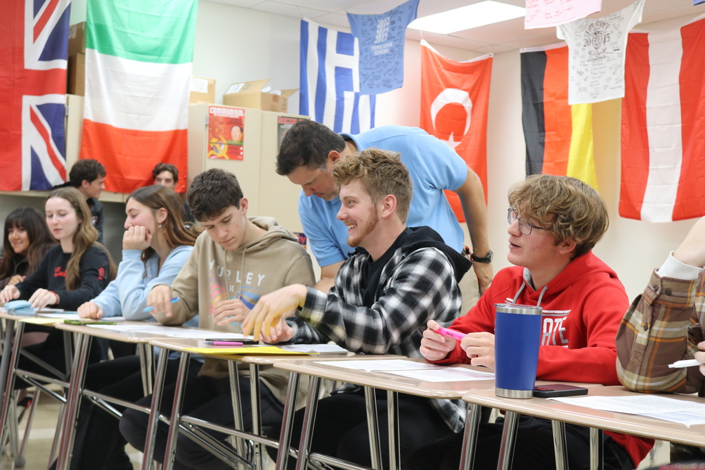 AP students get ready for Meet the Candidates.  