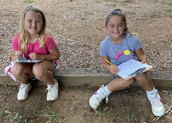 Students learn about soil during STEM Day.