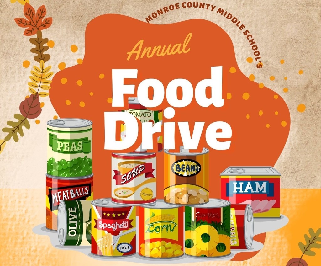 monroe county middle school annual food drive