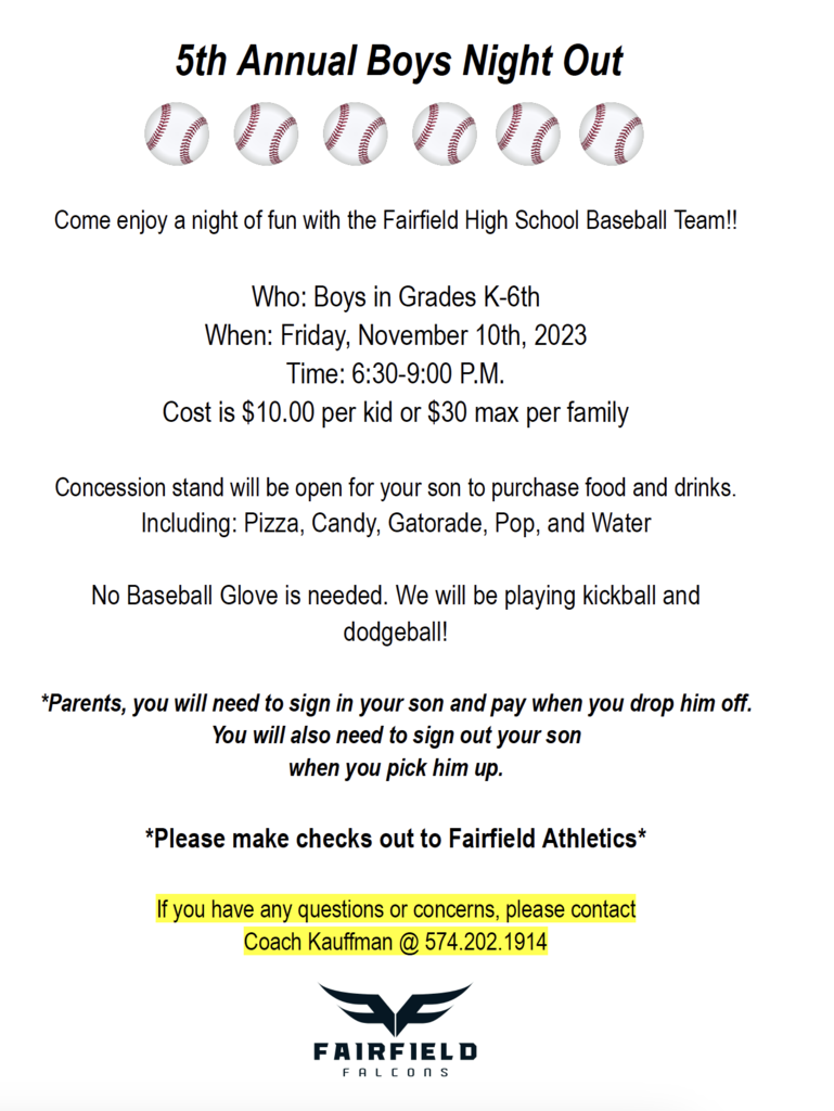 Fairfield baseball night