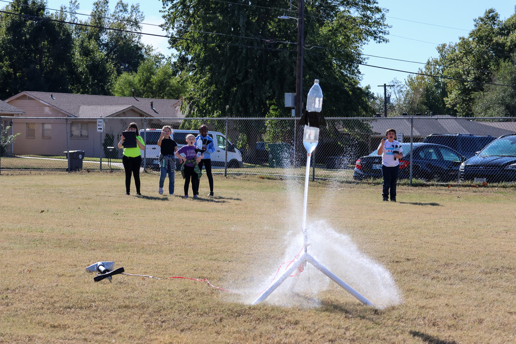 STEM bottle rocket launches